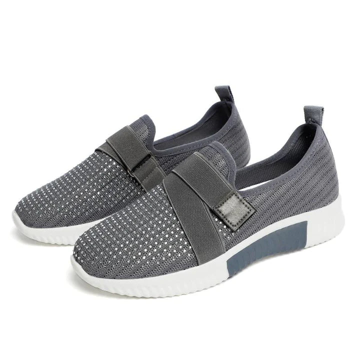 FreeStride - Ademende Orthopedische Slip-On Dames Sneakers met Klittenband