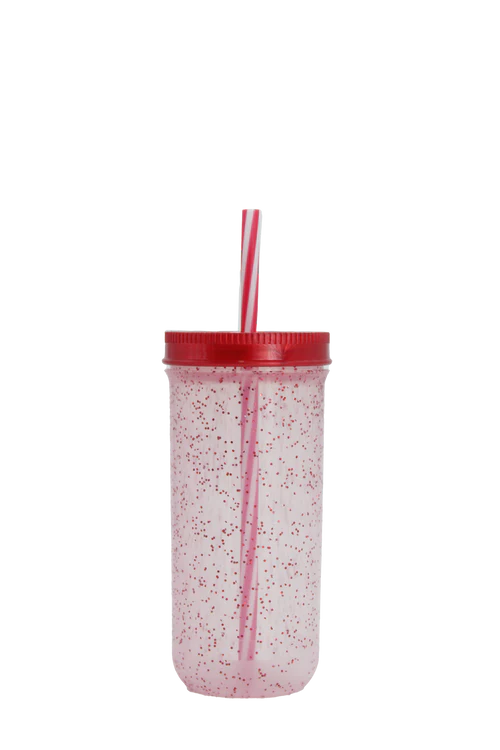 Herbruikbare Drinkbeker met Rietje & Transparant Design