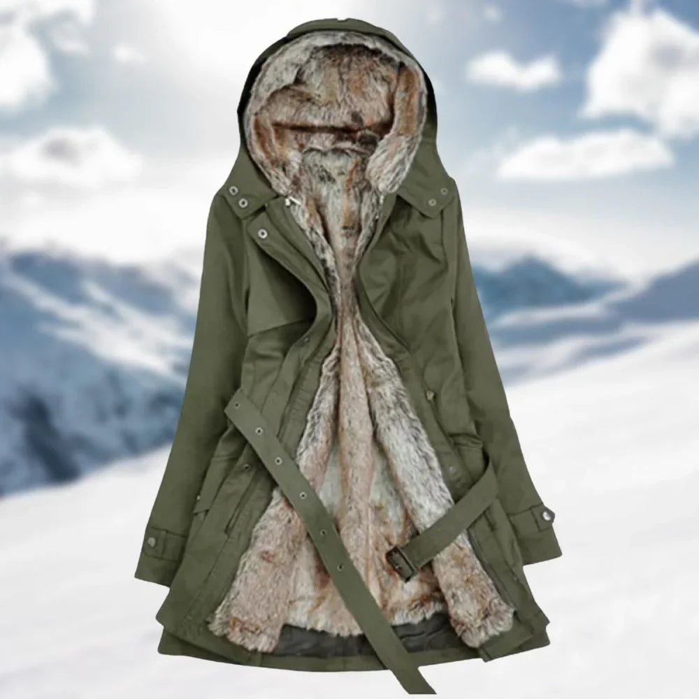 ArcticWarm – Stijlvolle en Warme Bont Gevoerde Winter Parka-mezamstore.nl