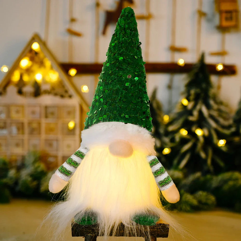 Kerstgnomie met LED Verlichting - Warme Feestelijke Kabouterdecoratie voor Thuis-mezamstore.nl