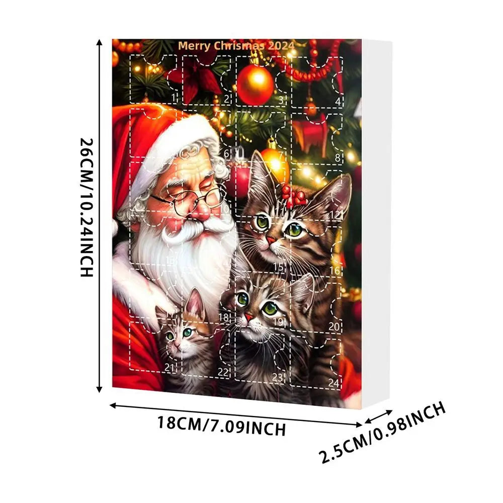 Schattige Kerst Kat Adventskalender - Vrolijke Kerstdecoratie voor Thuis-mezamstore.nl