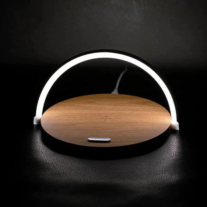 PowerHub - 3-in-1 draadloze oplader, telefoonhouder en bureaulamp-mezamstore.nl