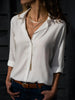 ChiffonEase - Luchtige en Stijlvolle Blouse met V-Hals