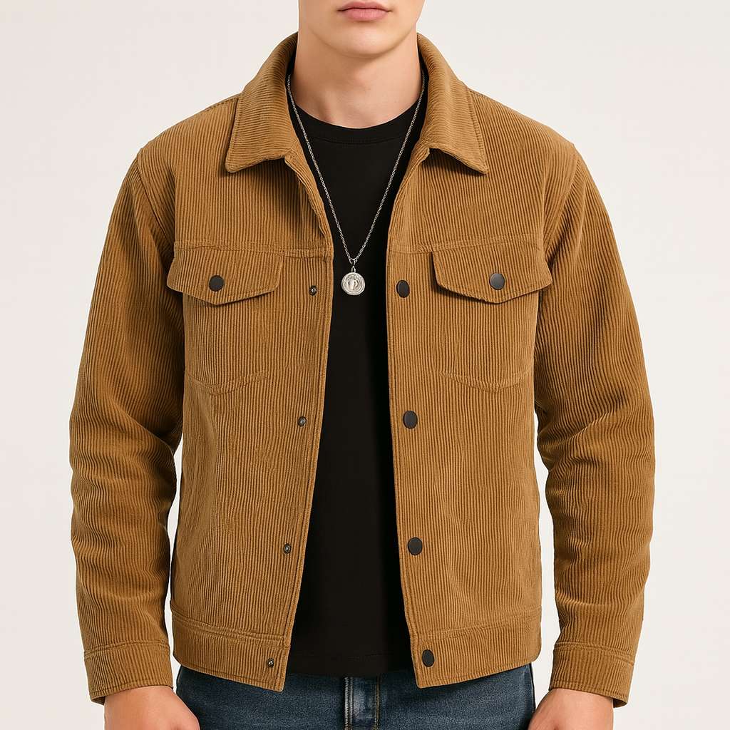 Heren Corduroy Jas Katoen – Lichtgewicht Voorjaar & Herfst