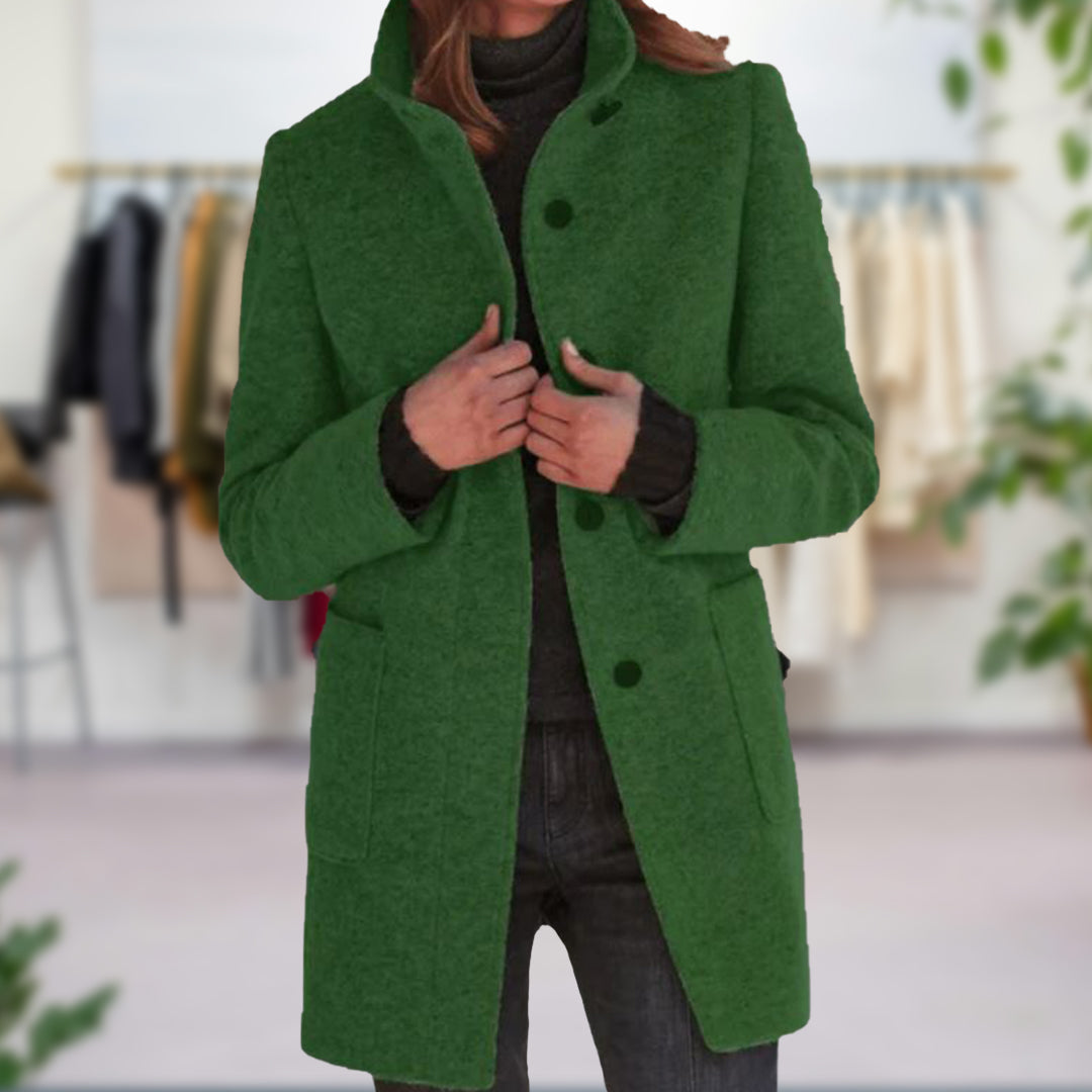 Stijlvolle Comfortabele Herfstjas voor Dames met Elegante Pasvorm