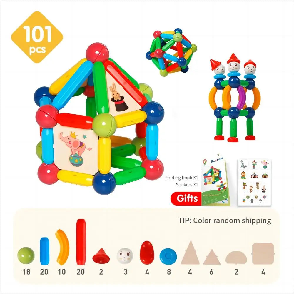 Magnetisch Bouwen Set - 10-delig Educatief Speelgoed voor Creatieve Kinderen, Perfect Cadeau voor Jongens en Meisjes-mezamstore.nl