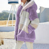 Oversized pluche fleece vest met rits en capuchon