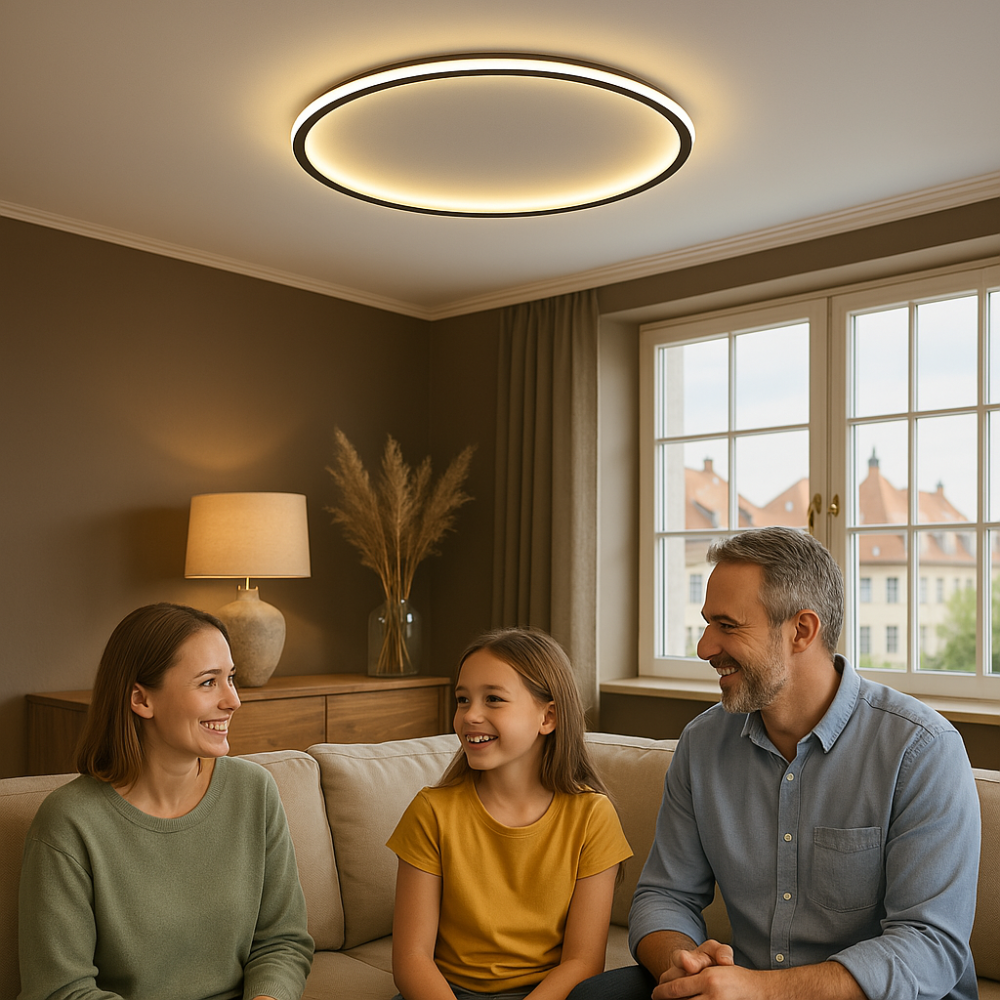 Moderne Scandinavische LED Plafondlamp - Dimbaar, Energiezuinig en Stijlvol voor Woonkamer, Eetkamer en Hal