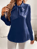 Elegante Blouse met Schleifenkragen | Luxe Polyester | Vrouwelijke Stijl-mezamstore.nl