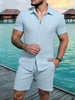 Herenset Zomer Overhemd en Shorts Casual Look