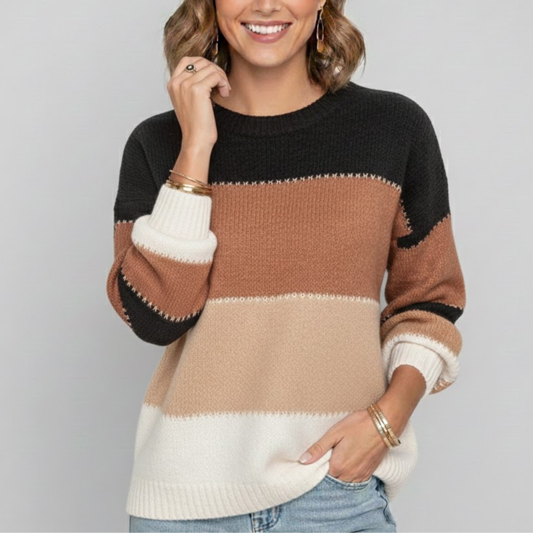 Dames Gestreepte Trui – Comfortabel & Tijdloos