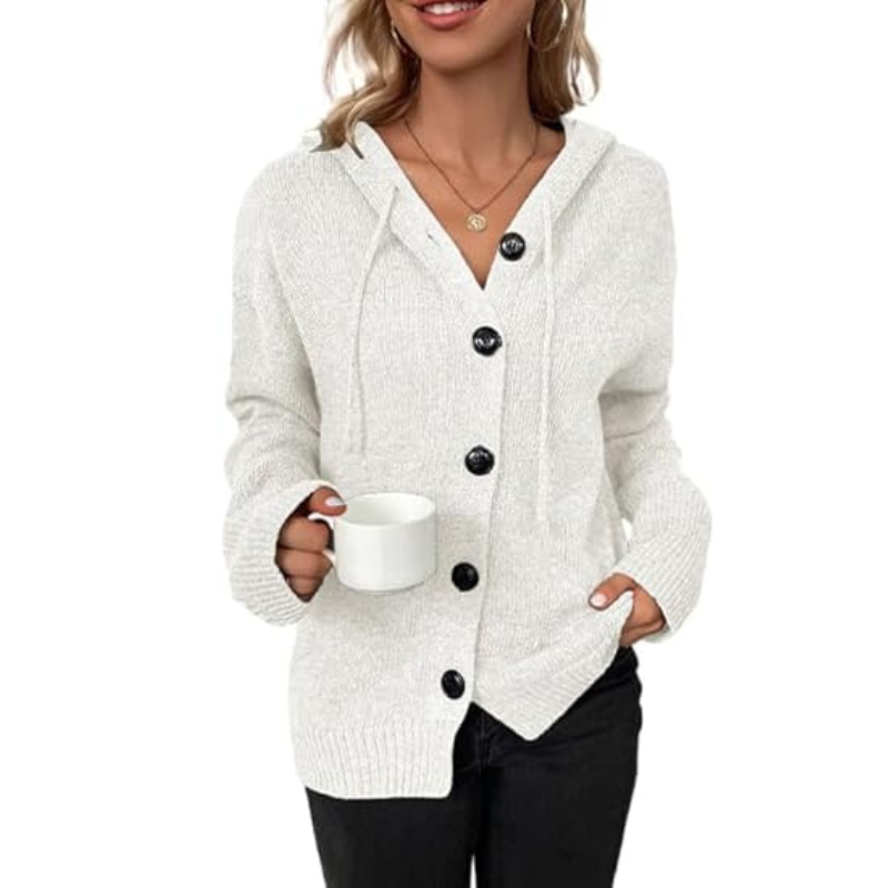 Dames Gebreide Warme Vest Met Knopen