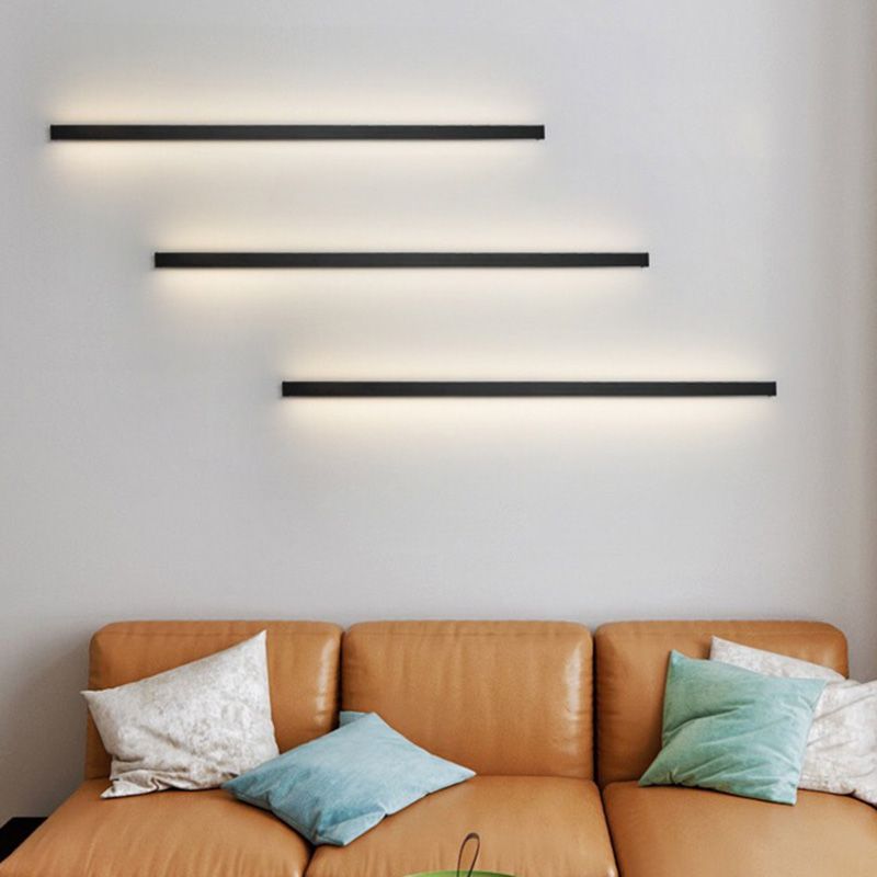 Minimalistische Lineaire LED Wandlamp – Modern Design in Matzwart