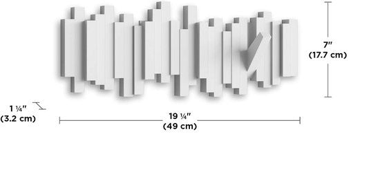 Kapstok met Magnetische Klapbare Haken en Houten Opties