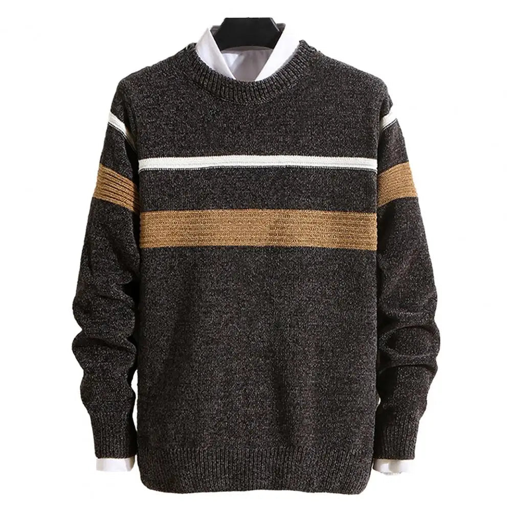 Gestreepte Slim Fit Pullover voor Mannen-mezamstore.nl