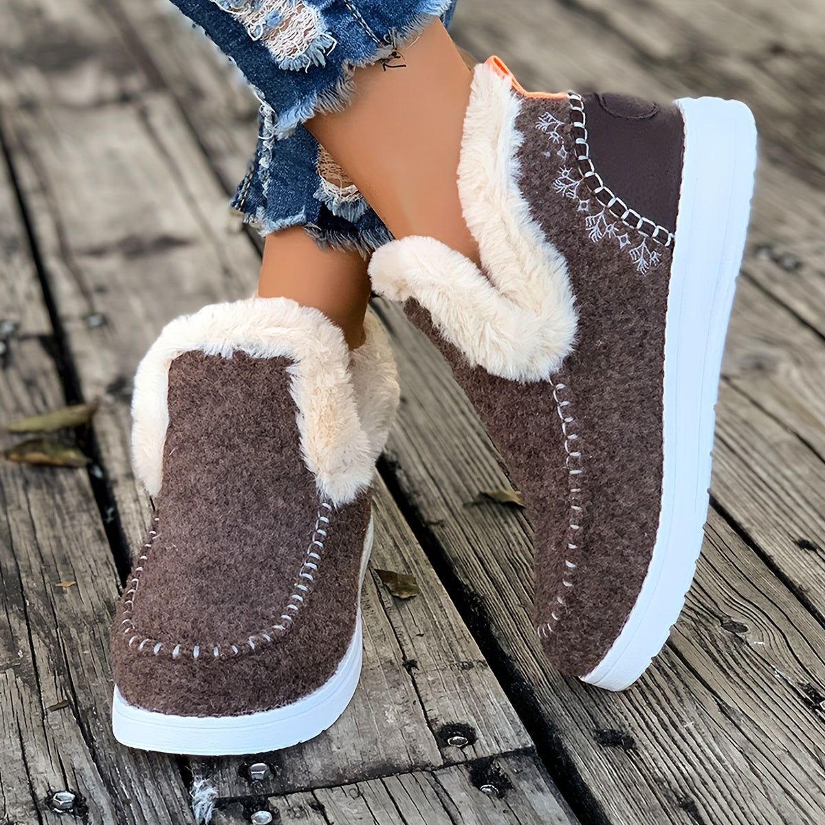 Warme Damespantoffels met Antislip en Pluche Voering