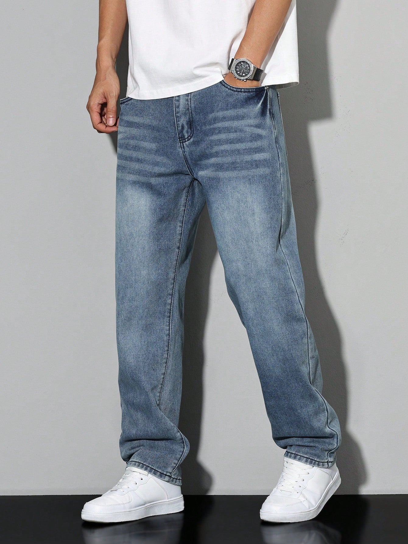 Heren Baggy Jeans – Relaxed Fit Spijkerbroek met Streetwear Look