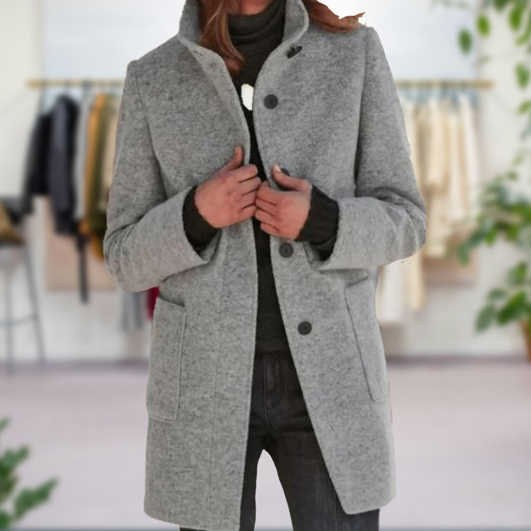 Stijlvolle Comfortabele Herfstjas voor Dames met Elegante Pasvorm