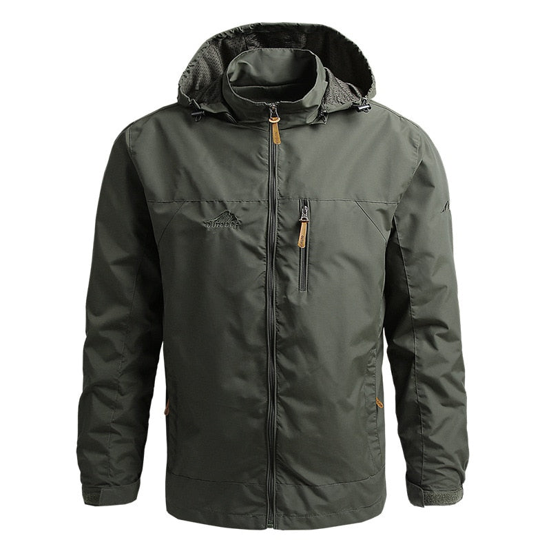 Heren Outdoorjas met Capuchon – Waterdicht, Winddicht en Ademend