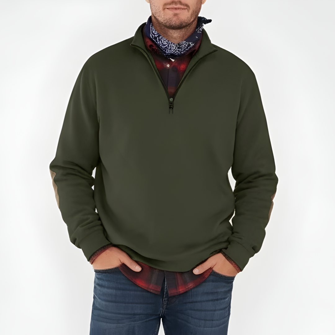 Heren Trui met Halve Rits Casual en Comfortabel