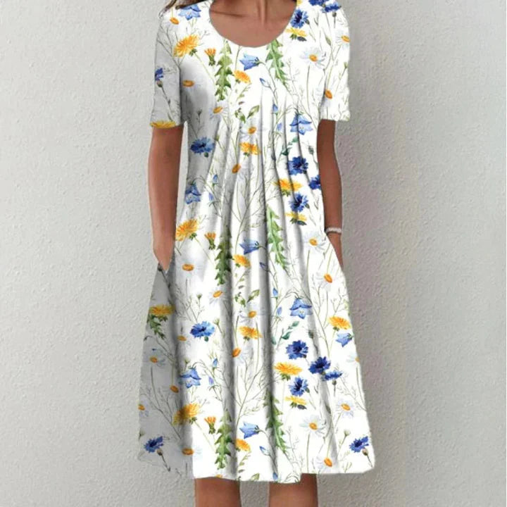Zomerjurk Dames Luchtige Pasvorm Elegante Casual Look Dames