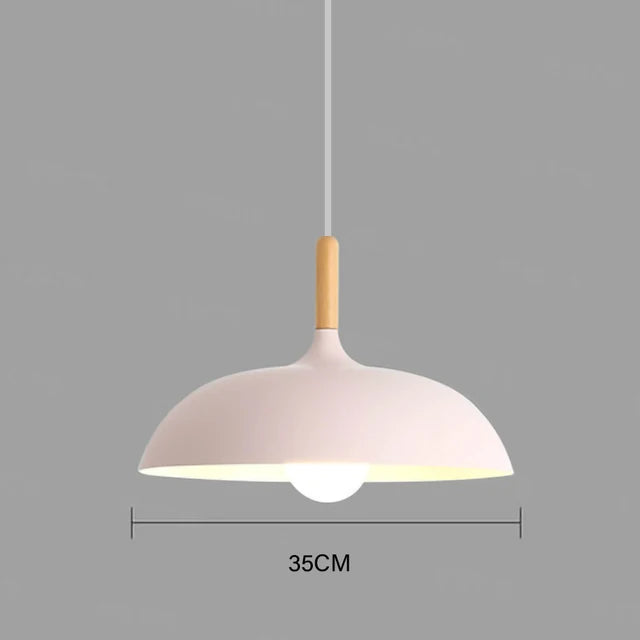 Moderne Scandinavische Eikenhouten LED Plafondlamp