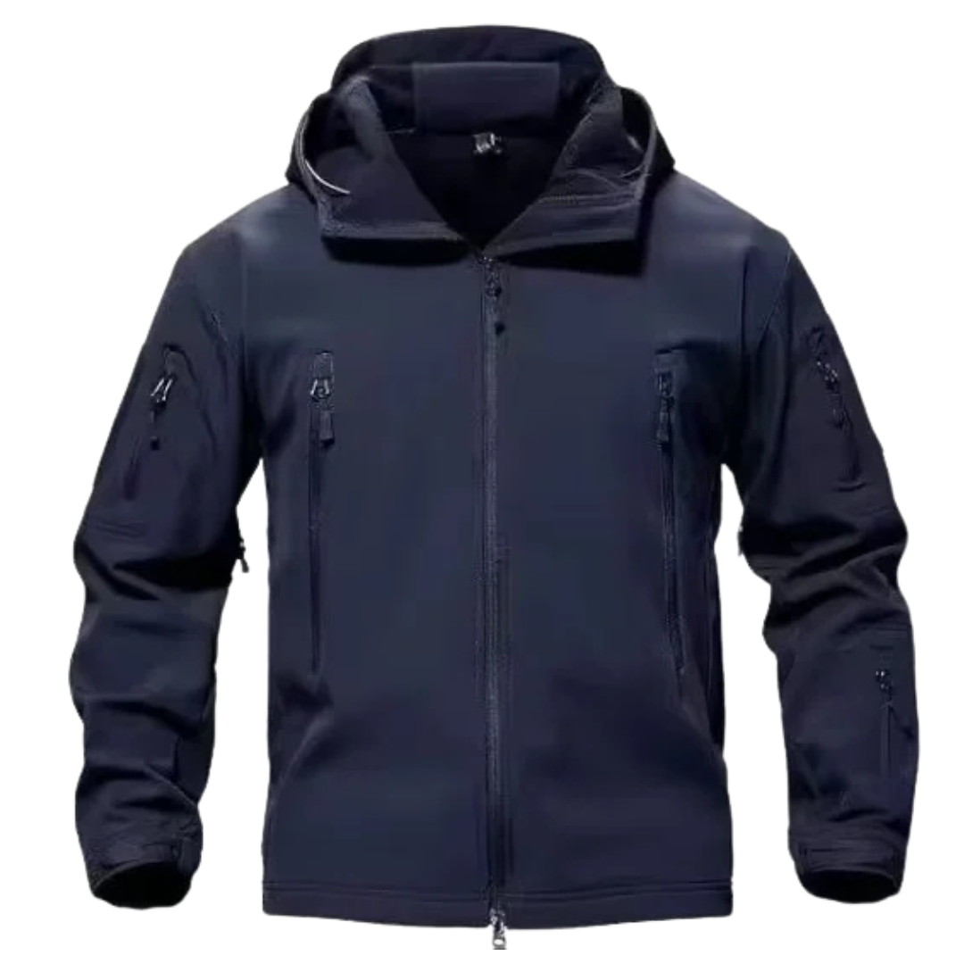 Heren Softshell Jas – Winddichte Outdoorjas met Capuchon en Zakken