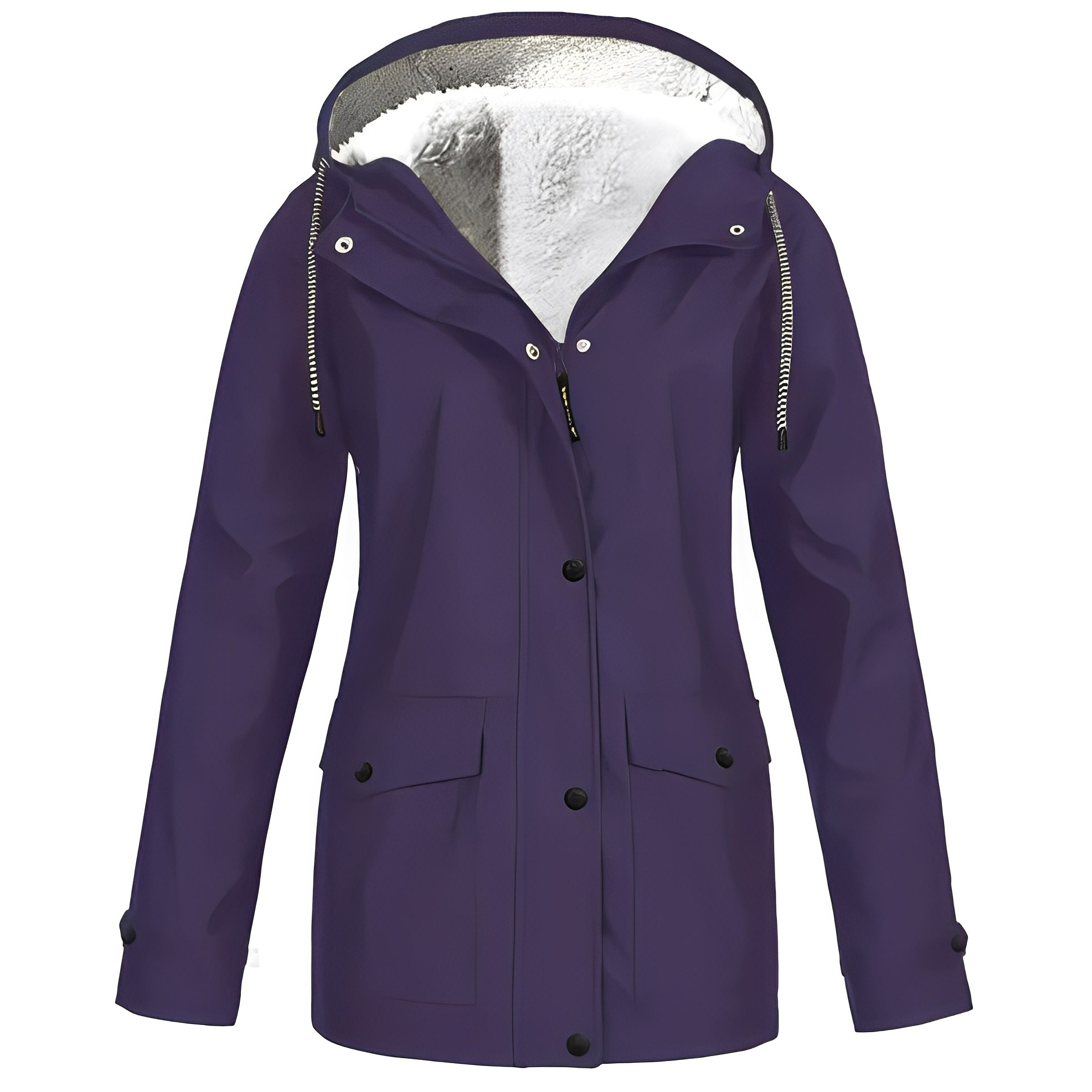 Fleece Gevoerde Regenjas voor Winterweer