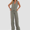 Tweedelige Zomerset Dames - Mouwloos Vest en Rechte Broek