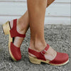 Leren Orthopedische Dames Sandalen Bruin met Wedge Hak