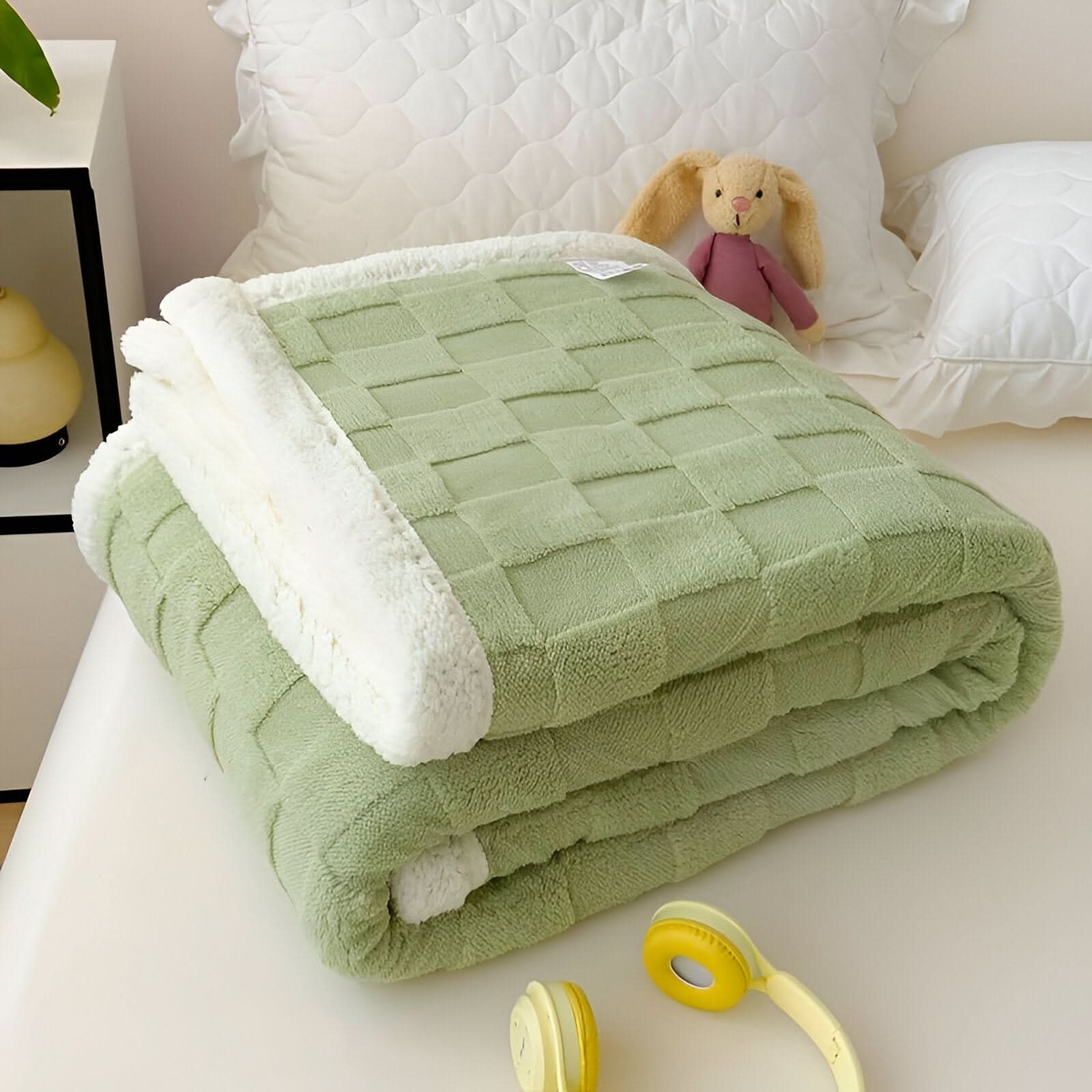 Dubbelzijdige Pluche Woondeken – Zachte & Warme Deken voor Bed & Bank