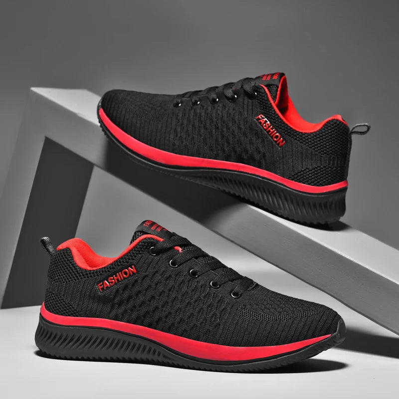 Heren Outdoor Sneakers – Duurzaam Leer & Ademend Mesh met Gripzool