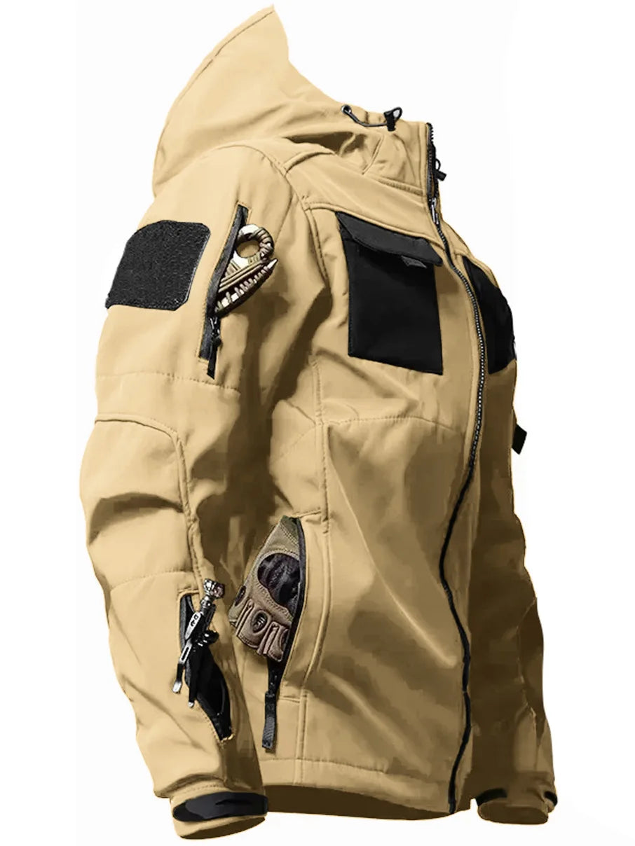 Heren Tactical Outdoor Jas – Functionele Jas met Capuchon en Zakken