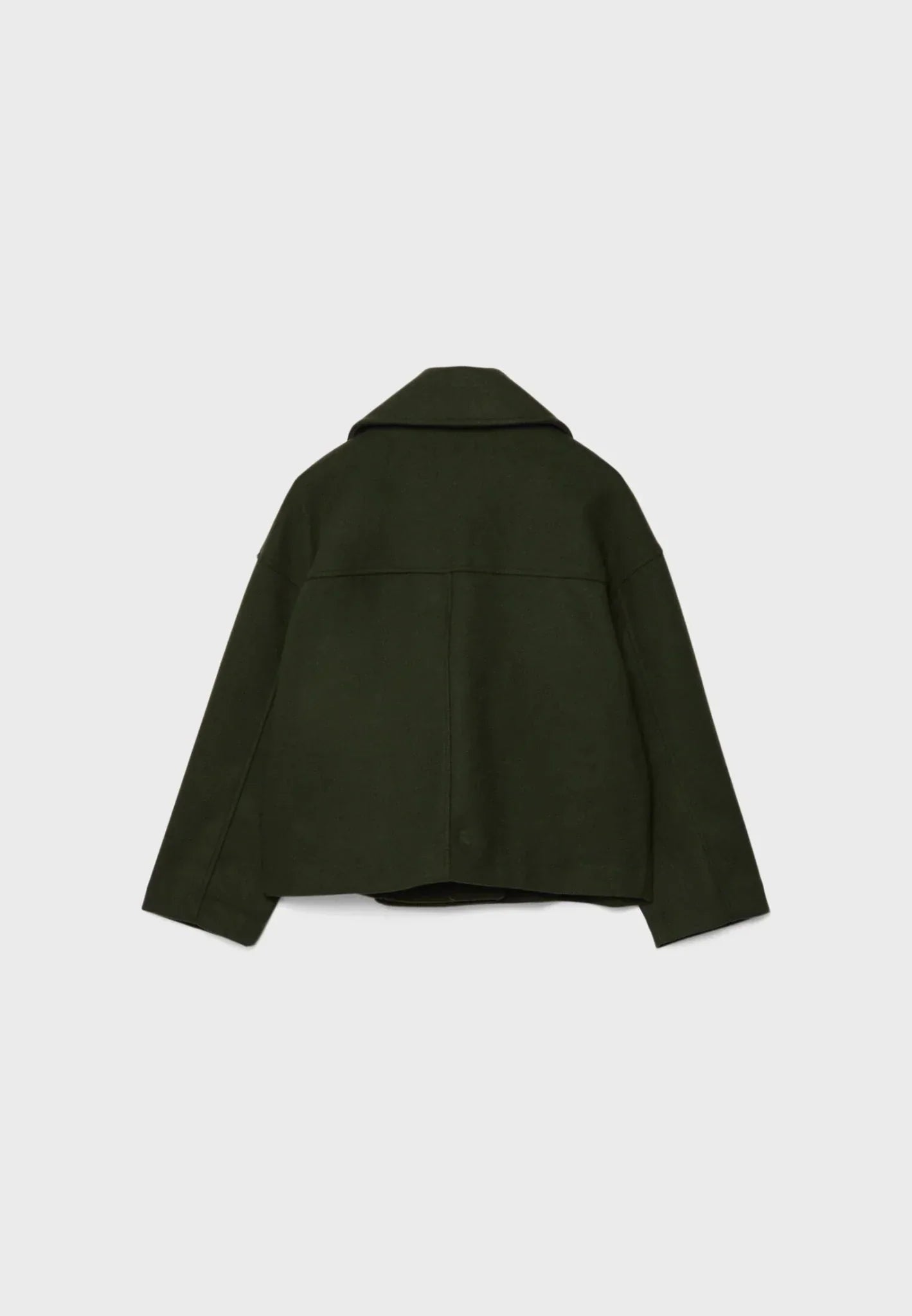 Korte Dubbellaagse Jas met Moderne Snit en Elegantie