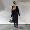 Elegante dames herfstjas met dubbele knoopsluiting en wollenmix