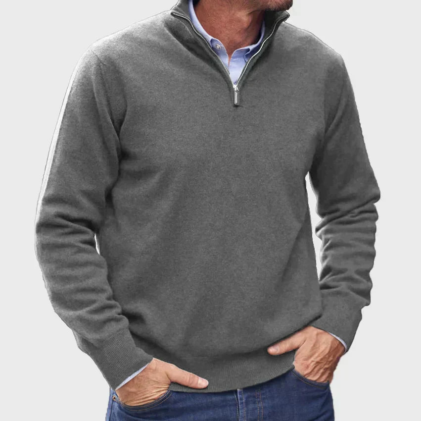 Heren Half-Zip Trui – Comfortabele Klassieke Sweater