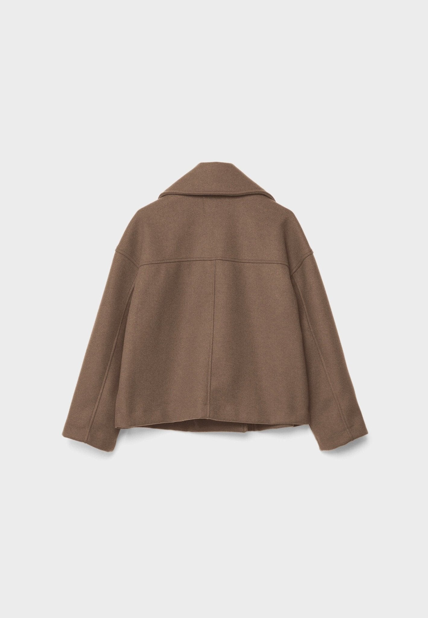Korte Dubbellaagse Jas met Moderne Snit en Elegantie