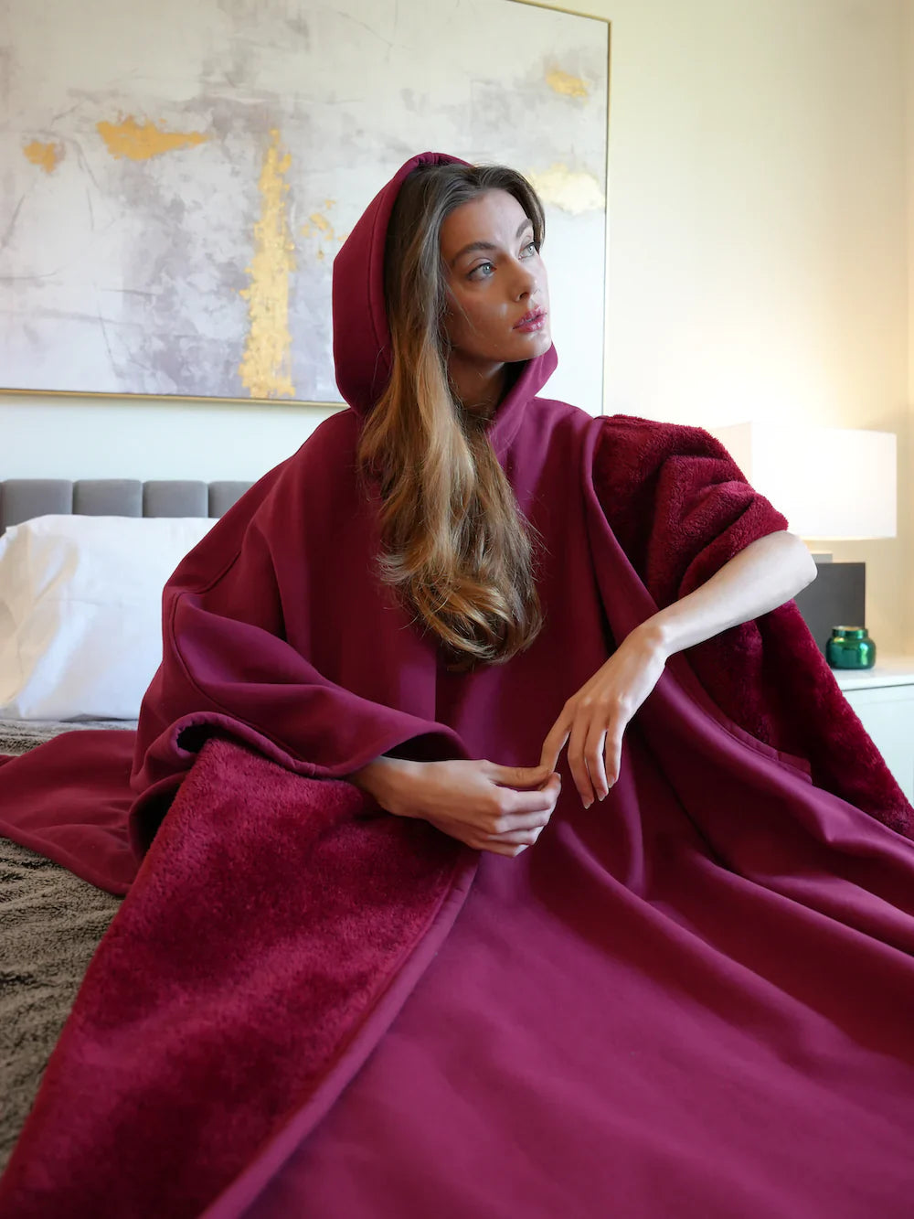 Oversized Winterponcho met Capuchon – Warm & Comfortabel Ontwerp