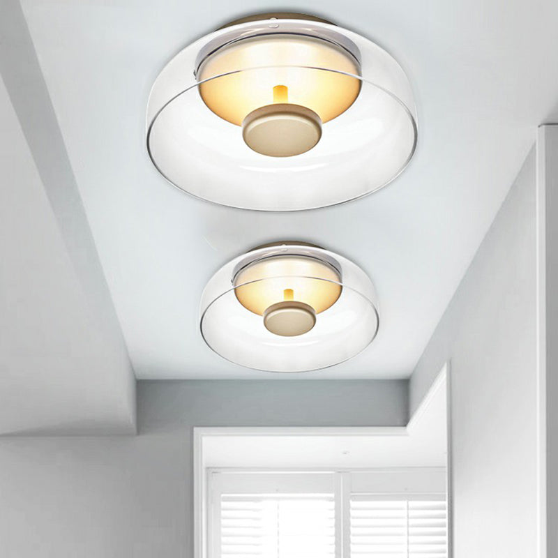Elegante LED Plafondlamp van Glas en Metaal