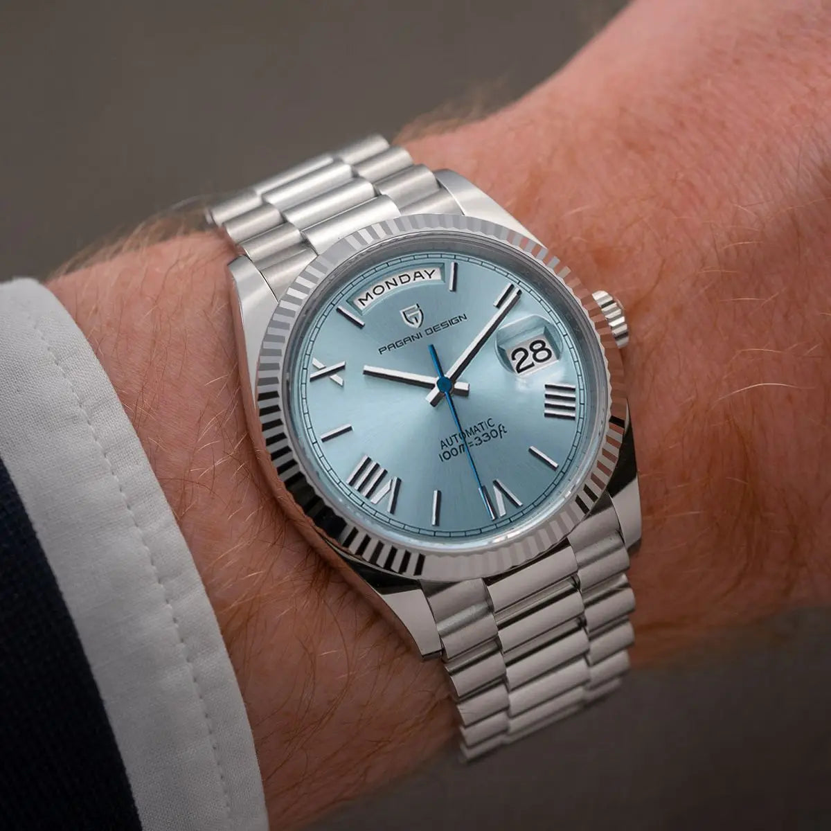 Luxe Heren Automatisch Horloge – Zelfopwindend Roestvrij Staal met Kalenderfunctie