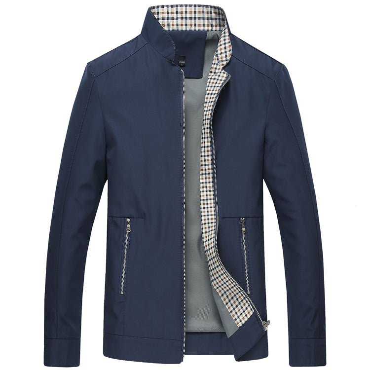 Heren Slim Fit Bomberjack met Rits – Lichtgewicht Voorjaar en Herfst Jas