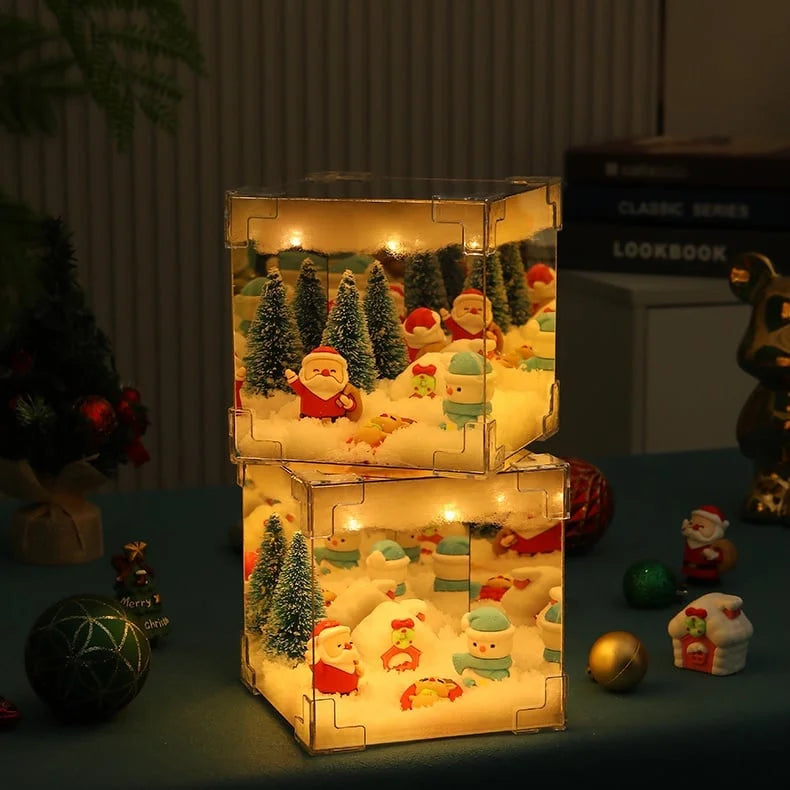 Verlichte Kerst Kubus Decoratie – Winter Wonderland LED Display