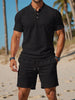 Heren Zomerset met Henley Top en Sportshorts – Ademend en Stijlvol