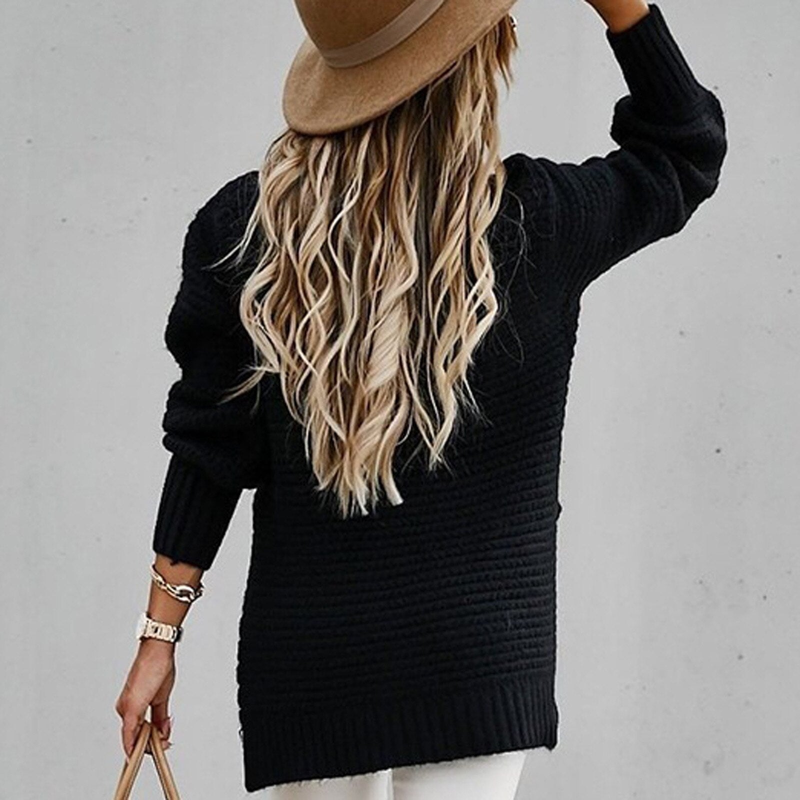 Gebreide oversized dames coltrui - zacht en warm