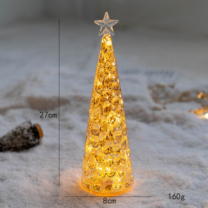 Gouden LED Kerstboom – Warm Licht & Feestelijke Kerstdecoratie