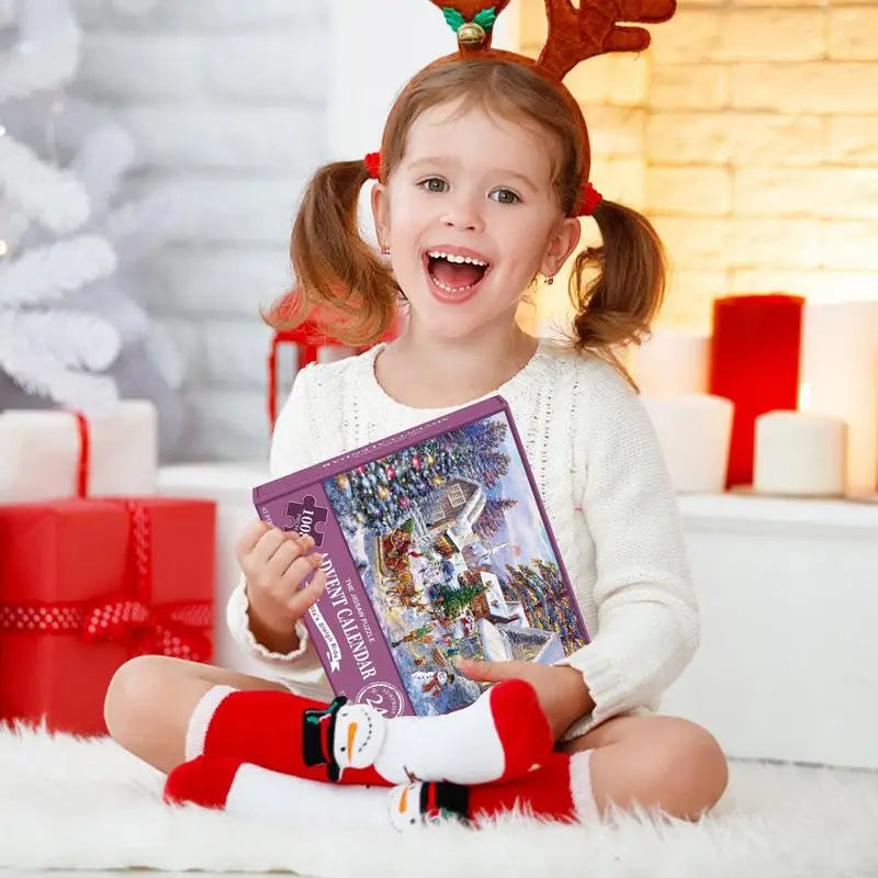 Puzzel Adventskalender – 24 Dagen Kerstpuzzel met 1000 Stukjes