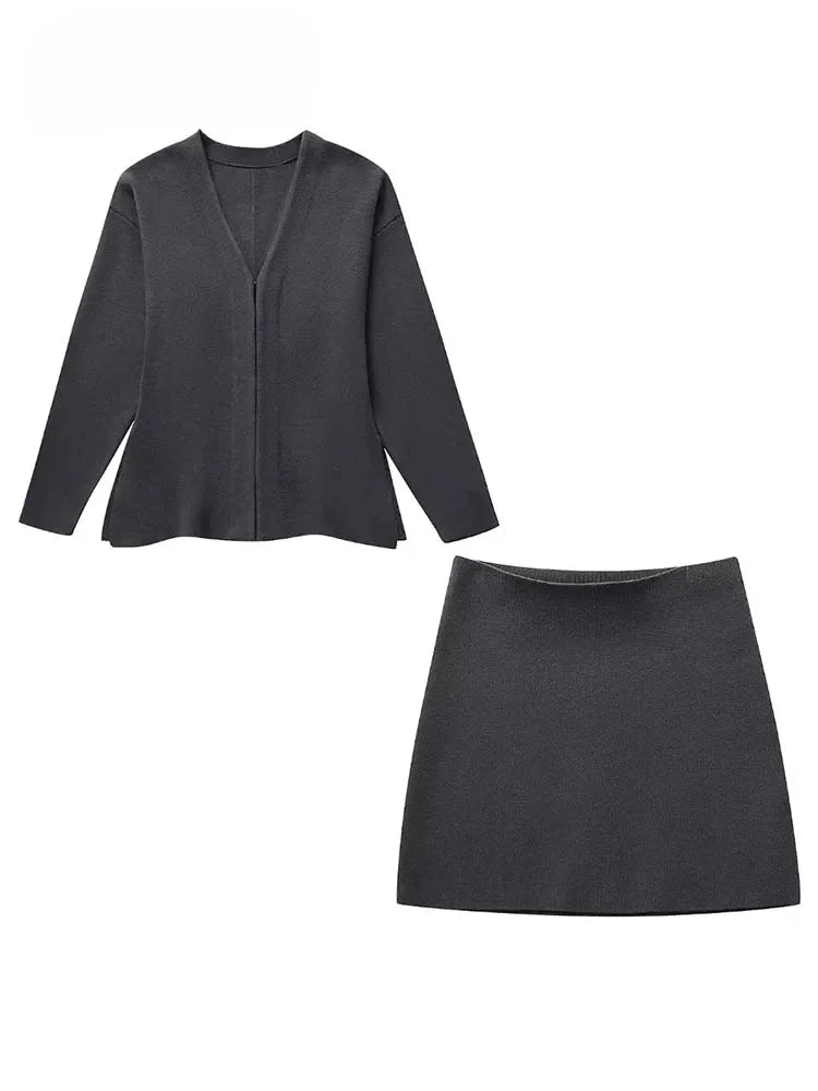 Chique Blazer en Rok Set voor Dames