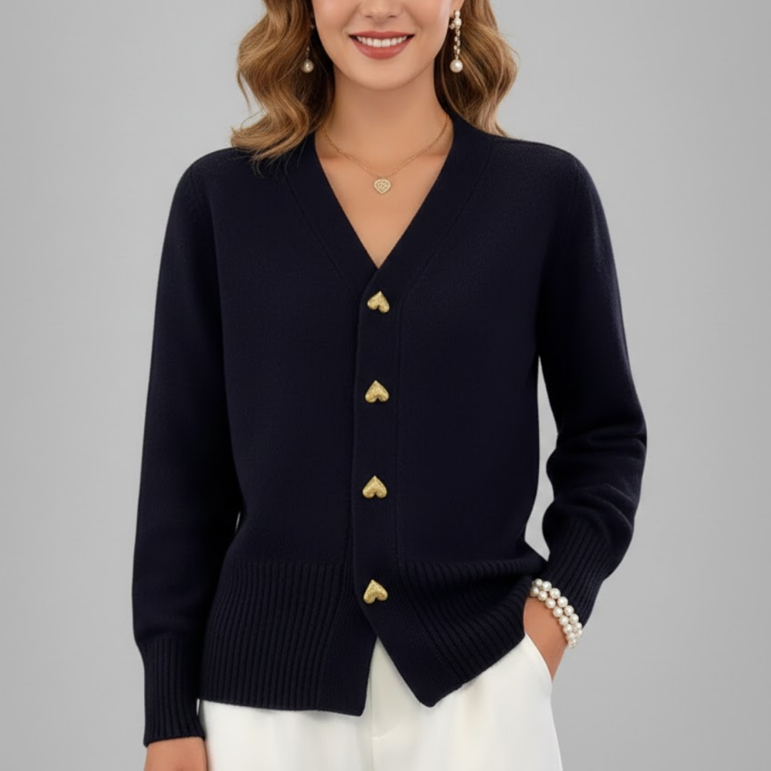 Dames Gebreid Vest met Knopen – Klassieke Cardigan