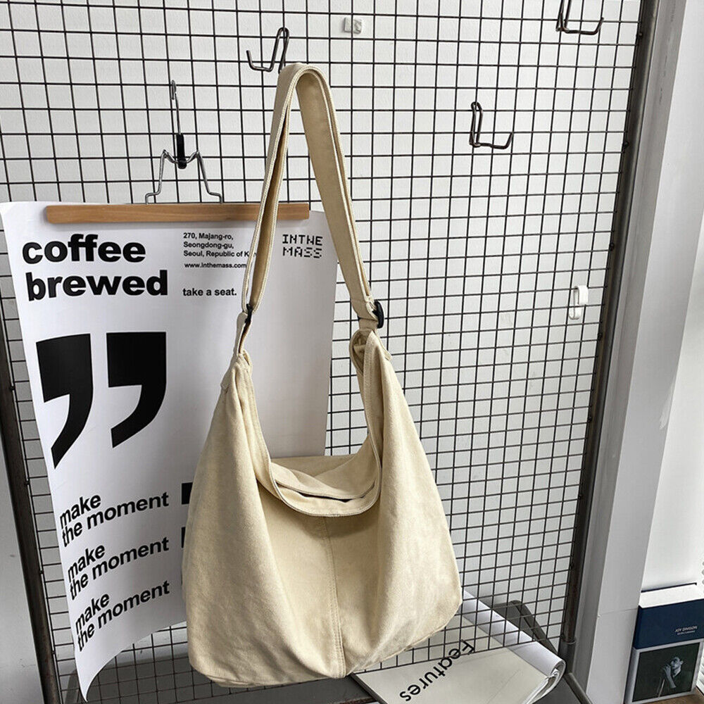 Praktische en Stijlvolle Oversized Canvas Schoudertas