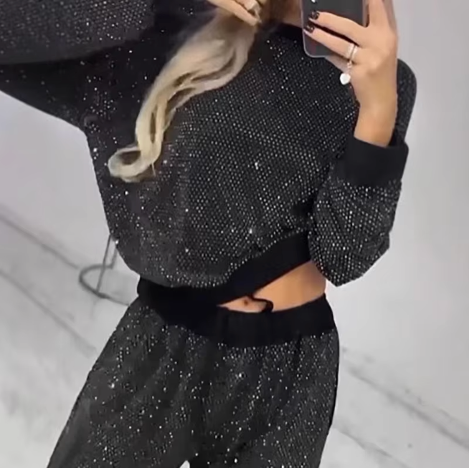 Glanzend Twee-delig Set met Pullover en Broek-mezamstore.nl